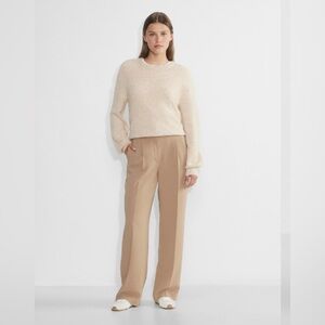 NEW WILFRED Effortless Pants Crop Gold Camel Tan Brown Wide Leg ARITZIA 0